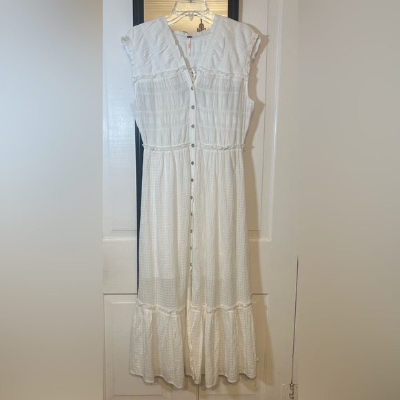 Free People Desert Dazed Sleeveless Dress White - Medium - has flaw - Picture 7 of 12
